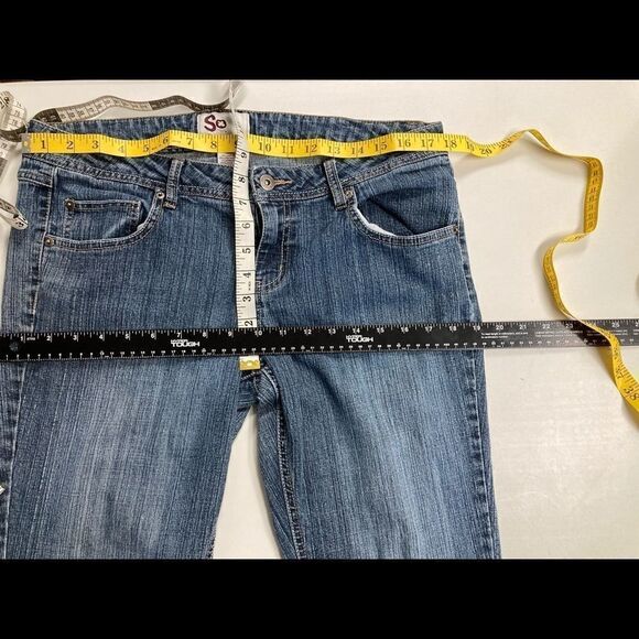 SO, Women’s Jeans, Size 15 Average, Blue, Cotton, Polyester & Spandex blend - Picture 4 of 8